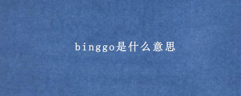 binggo是什么意思